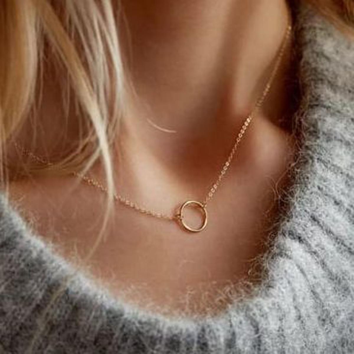 New Trendy Alloy Cute Elegant Simple Karma Wish Shine Free Luck Pendant  Necklaces for Women Fashion Accessories Jewelry Dropship