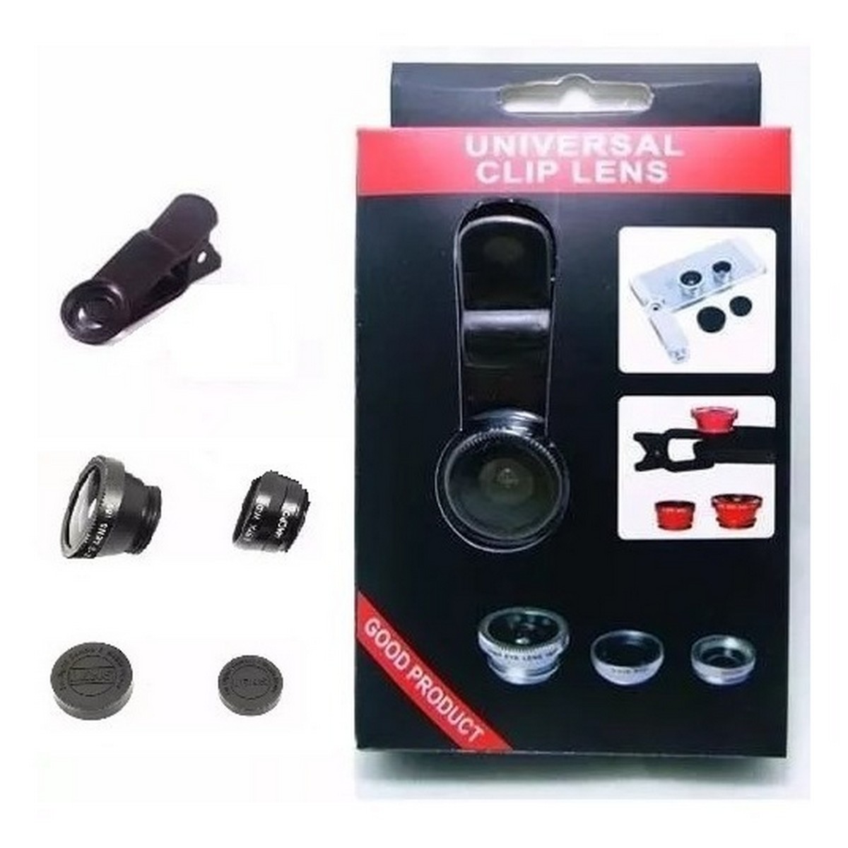 3 In 1 - Clear Zoom Mobile Camera Lens Selfie Mobile Phone Clip Lenses Fish Eye Wide Angle Macro Camera