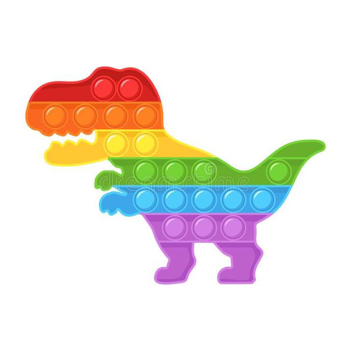 Pop It Fidget Sensory TOY In Dinosaur Shape-for kids