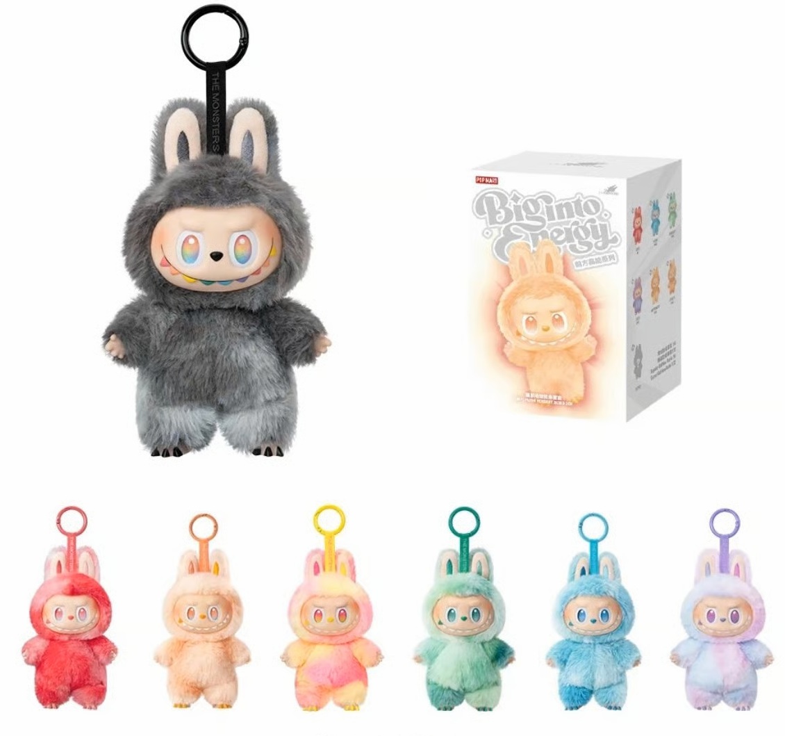 Labubu Big Into Energy Monster Keychain Blind Box Dolls – The Monsters Pop Mart Vinyl Face Macaron Bag Doll Pakistan – Assorted Color – 15cm