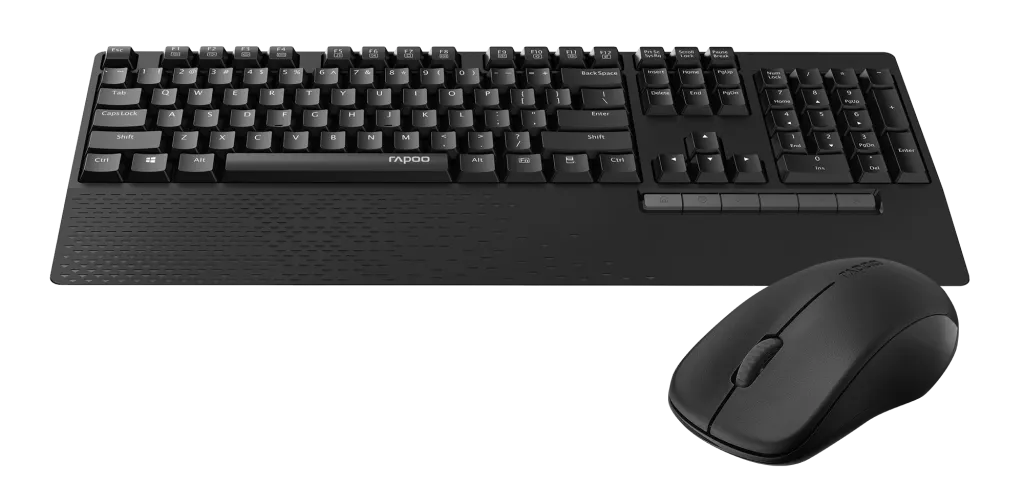 RAPOO X1960 Wireless Keyboard and Mouse Combo Set 2.4GHz Wireless with Wrist Rest 10 5bb96840030348ede32425536c8b33db