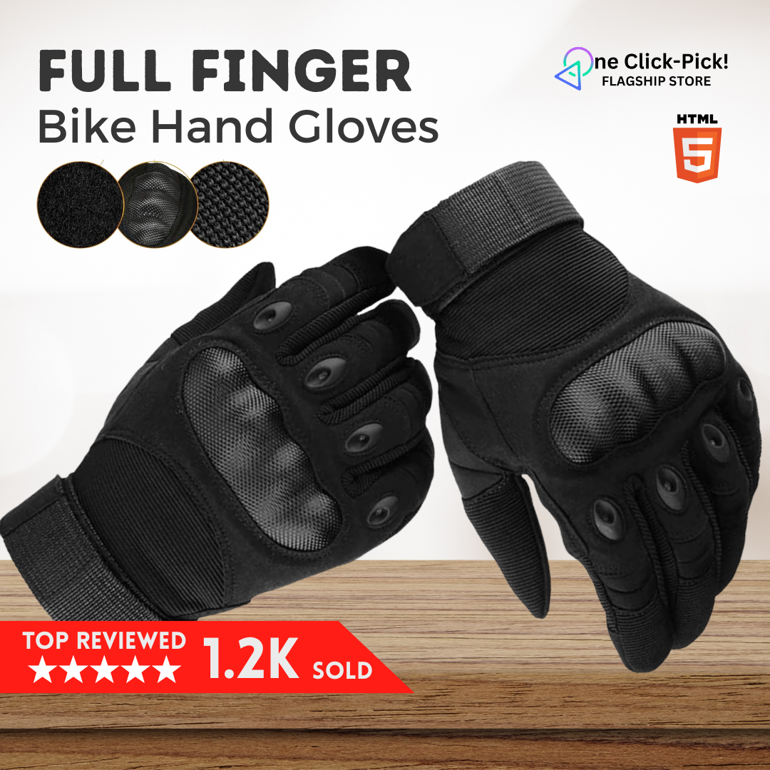 Bike FULL/HALF Finger Gloves With Wrist Support, Bike Gloves & Outdoor Sports Gloves for Bike Riders, Bike Gloves Motorcycle