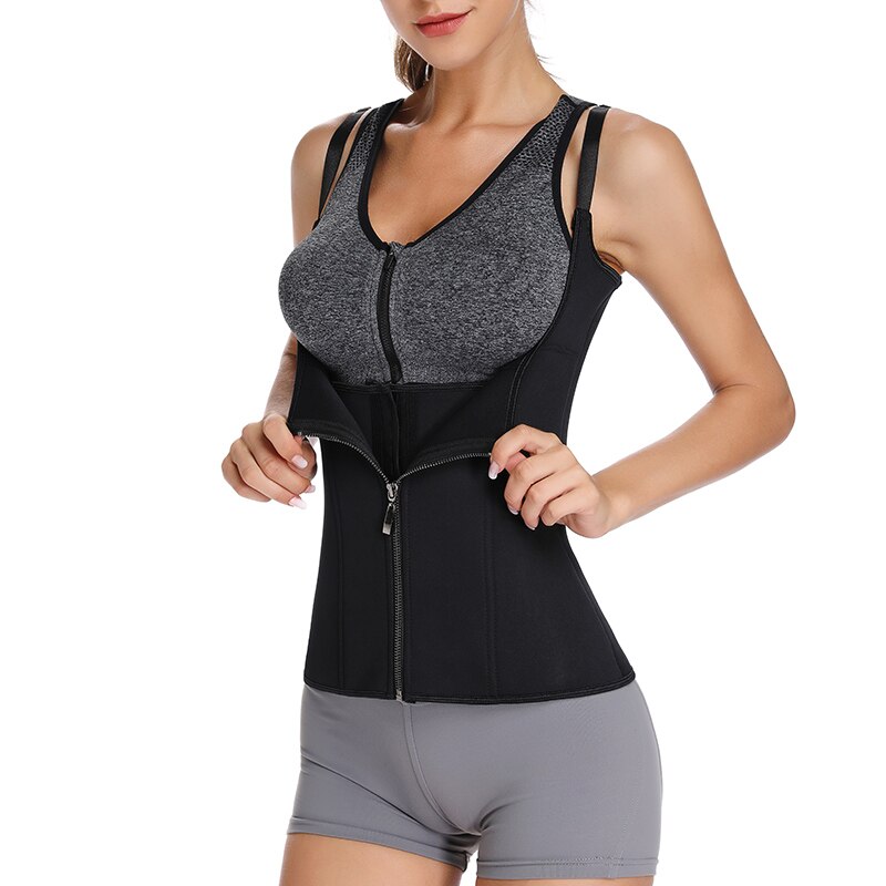 1PC Professional Women Waist Trainer Shapewear Waist Cincher Vest with Hook  Zipper Adjustable Strap Hourglass Figure Body Shaper