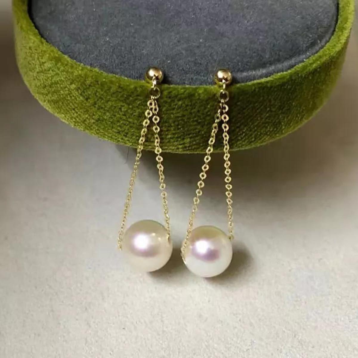 Big Simulated Pearl Drop Earrings for Women - Female Fashion Jewelry