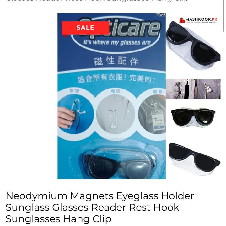 Magnetic reading deals glasses holder