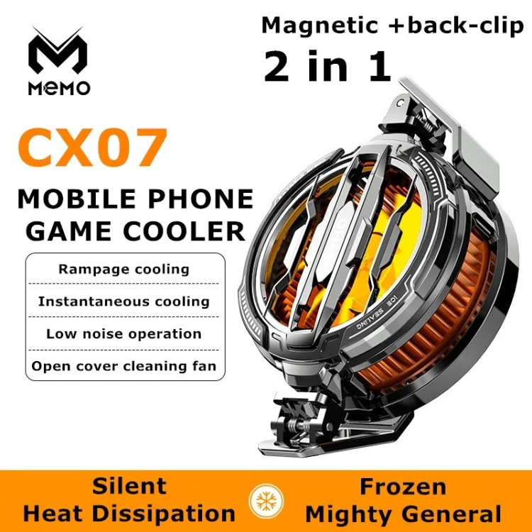 Mobile Cooling Fan for Gaming – Semiconductor Phone Cooler with Temperature Display, Magnetic & Back Clip Radiator for PUBG Gaming, Type-C Mobile Heat Sink for Android