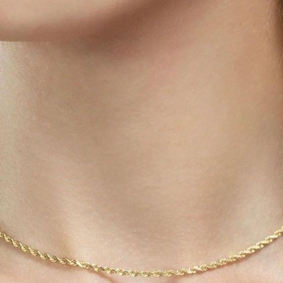 Italian Rope Design Neck Chain For Men â Golden Plated