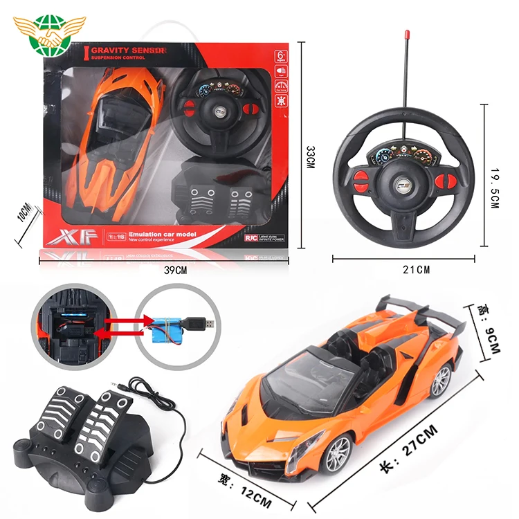 1:16 Gravity Sensor Steering Wheel Remote Control Car With LED Lights   RC Car ToysRemote Control Car Racing Pedals Steering Wheel Gravity Induction Drift Racing Car 's Toys Boys and Girls Gifts Toy