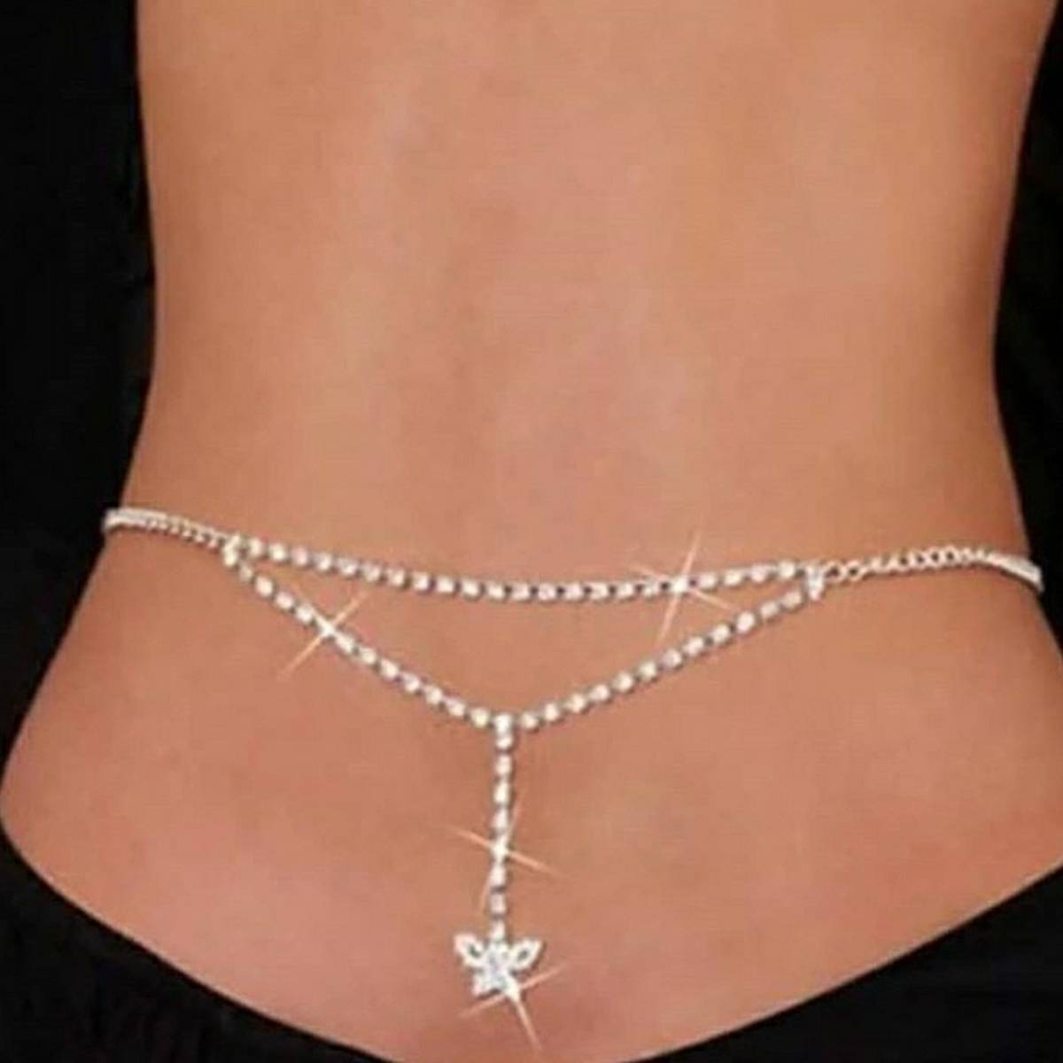 rhinestone belly chain