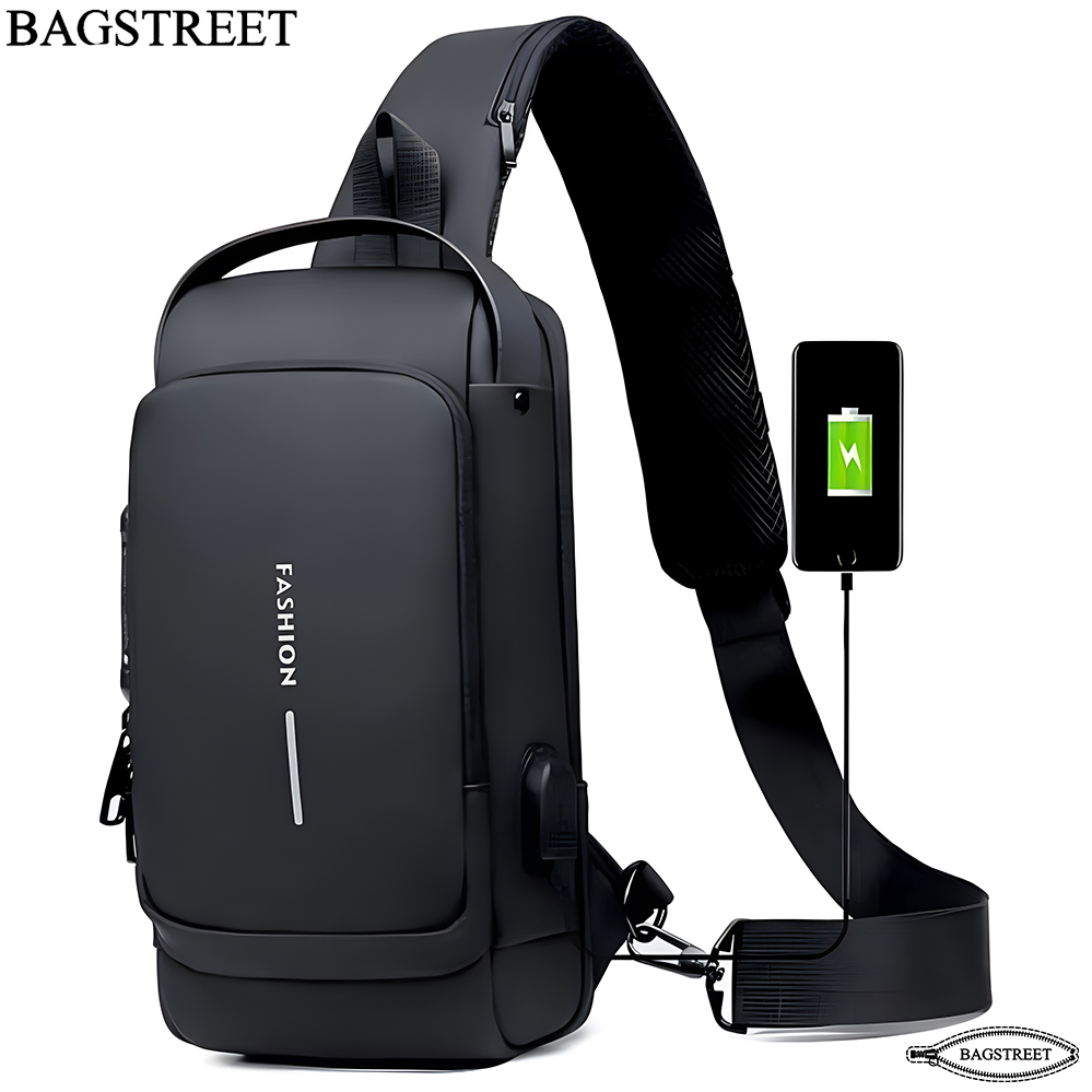 Anti-theft Combination Lock USB Charging Shoulder Bag main image 0