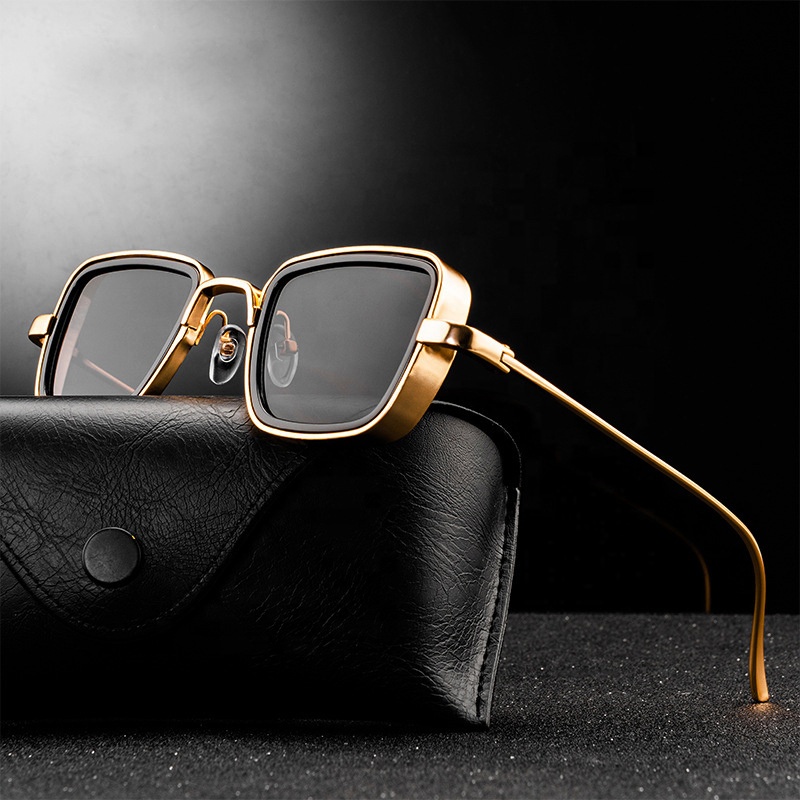 The Kabir Singh Style Sunglasses Men Square Retro Cool Sun Shades Steampunk Style Sun Glasses For Girls And Boys
