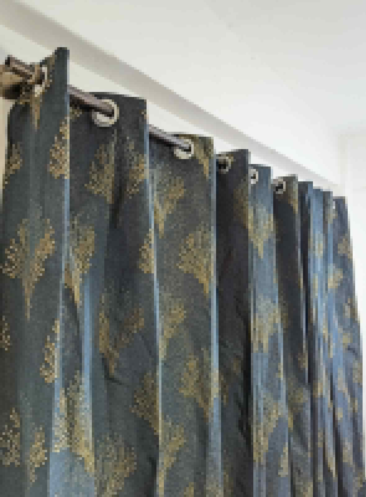 High Quality Premium Curtain 1Pc Parda (55*96 Inches) Elegant & Crystal Designs With Guaranteed Ring(Eyelet) For Bedroom & Living Room