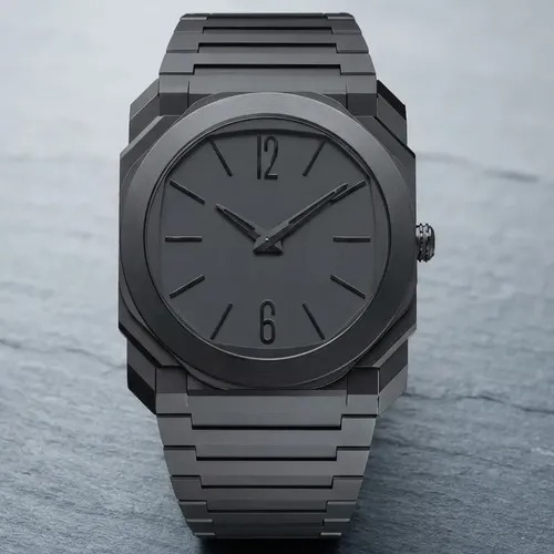 Black Arabic Aura Watch For Men – Elegant Design, Arabic Numerals, Premium Quartz Movement ✅