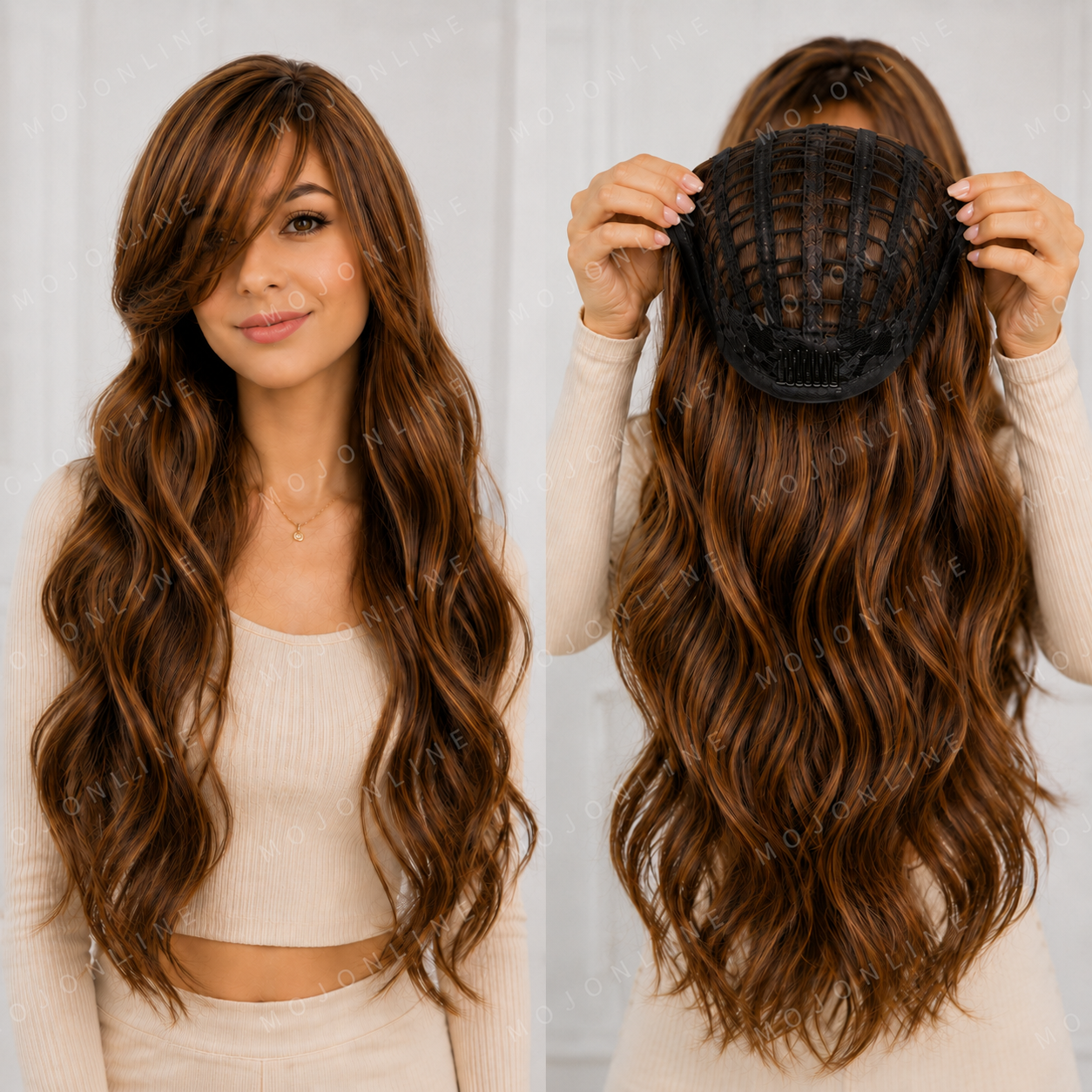 Long Full Head Wig For Women Color Straight Front Bang