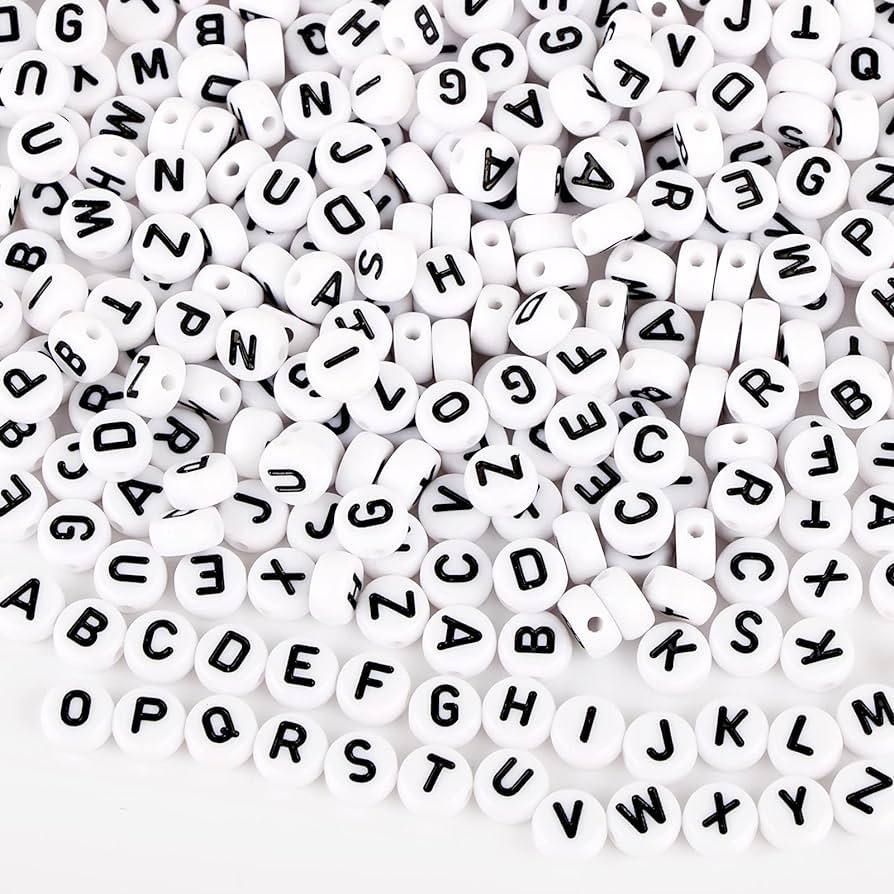 50-100Pcs Random Mixed Letter Acrylic Beads Flat Round Alphabet Charms Beads For Bracelet Necklace Jewelry Making KS