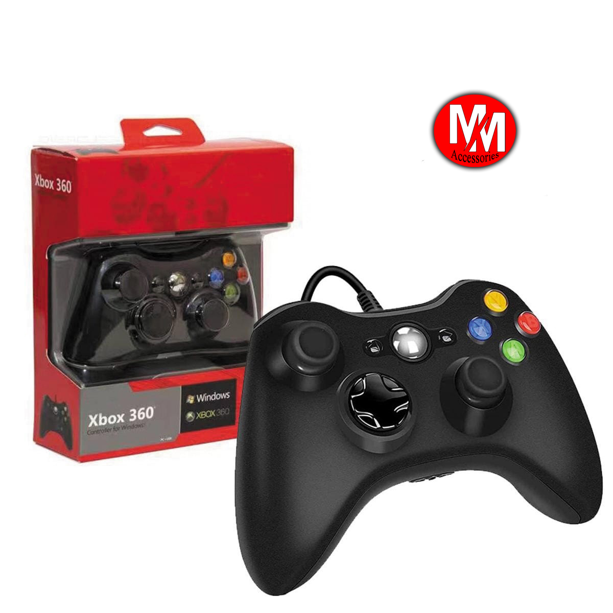 Xbox 360 Controller for Windows & Xbox 360 Console Wired USB Joystick Support PC Laptop