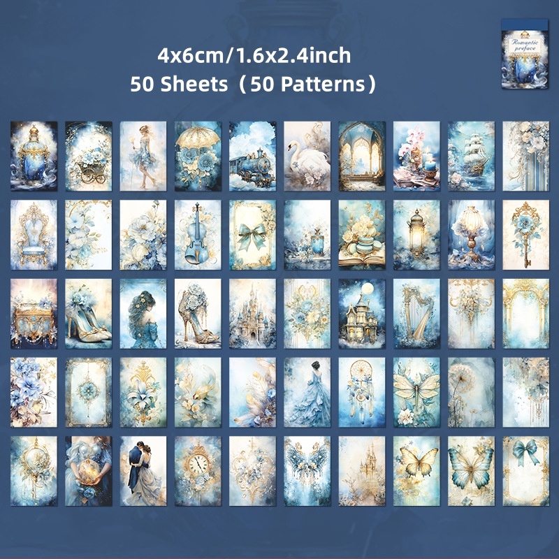 RHS Online 50PCS Romantic Preface Series Washi Stickers Diary ...