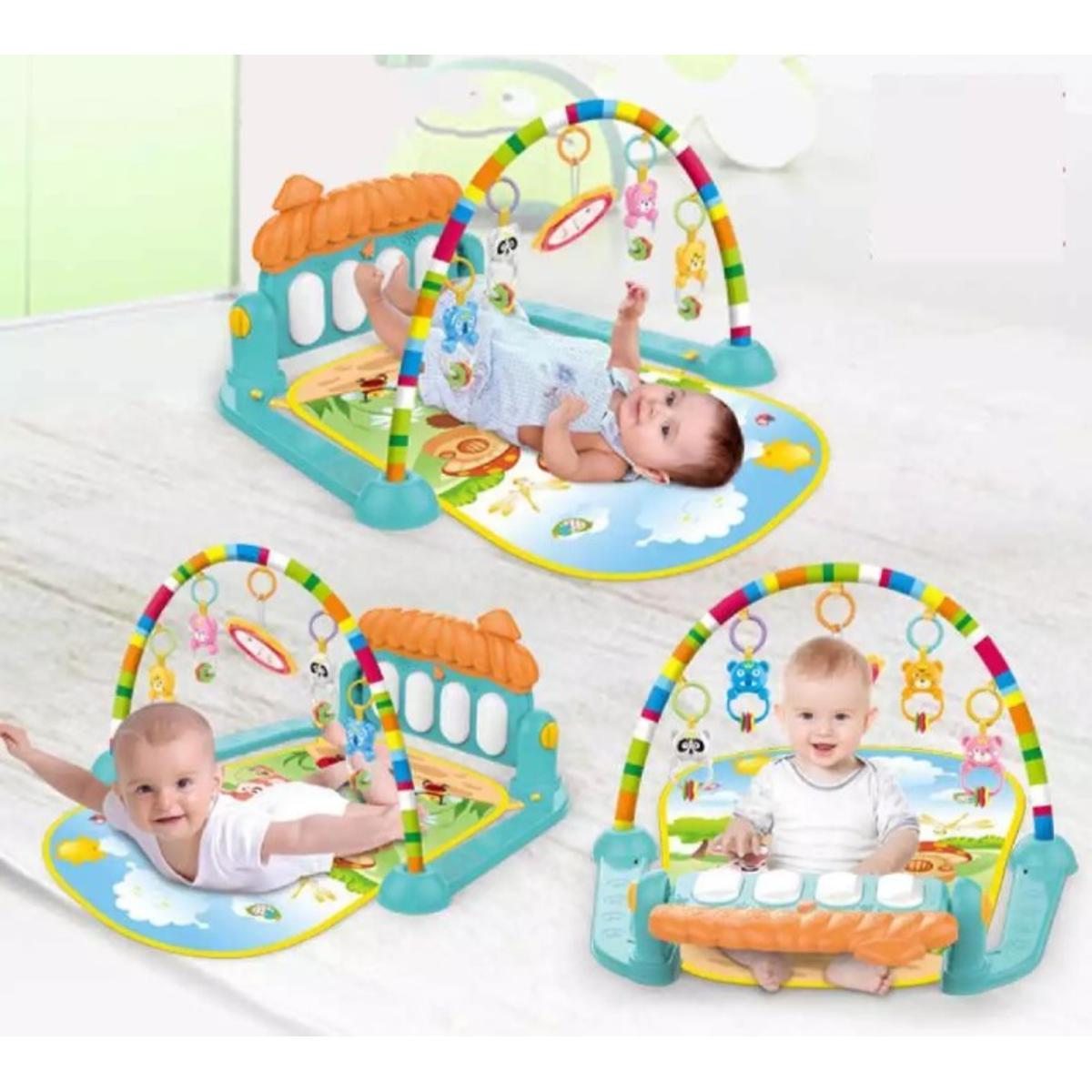 Newborn Baby Toddler Activity Play Gym Piano Fitness Rack Mat 3 in 1 by Huanger Activity Gym & Playmats