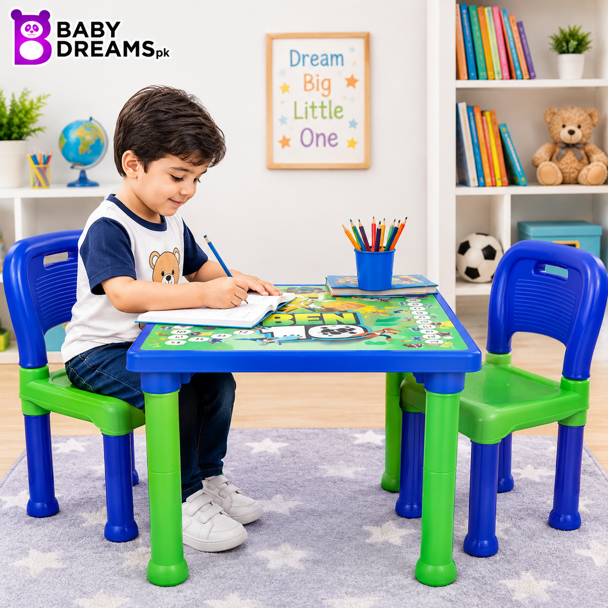Heros Character Study Table and Chair Set For Kids BD-F113