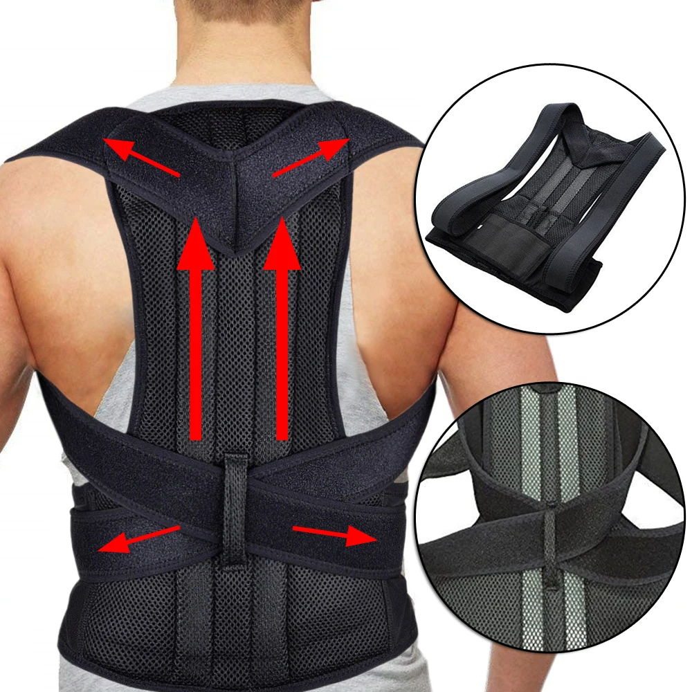 new Upgraded Posture Corrector Back Brace for Men and Women, New Version Lumbar Support for Posture Improving and Pain Relief, Full Back Support for Neck, Shoulder, Waist Pain