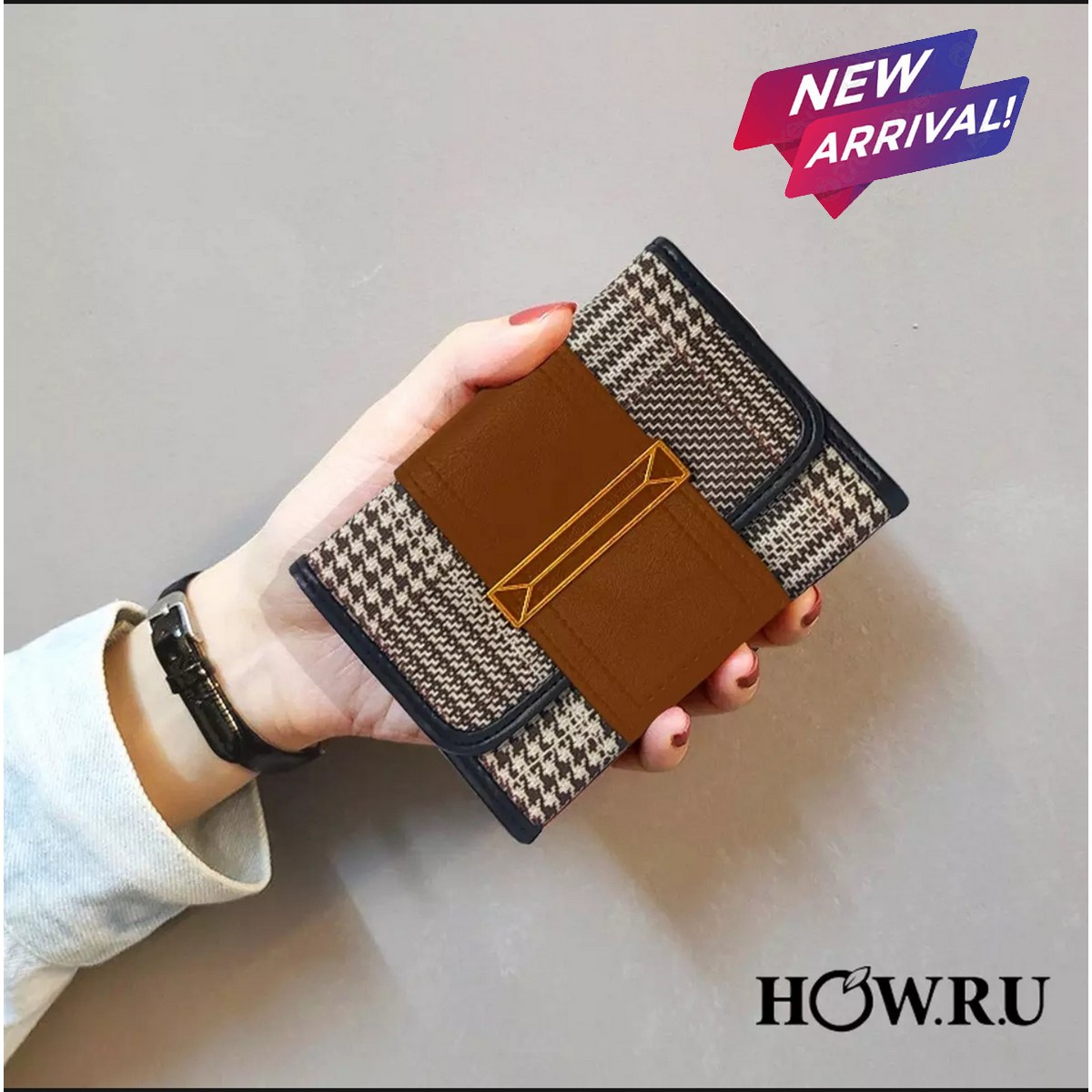 HOW.R.U Mini Trifold Short Wallet Small Purse for Women and Girls