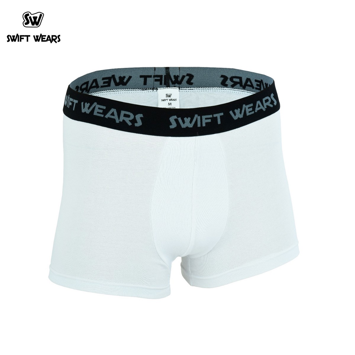 Men Boxer Trunk Cotton Underwear White Swift Wears