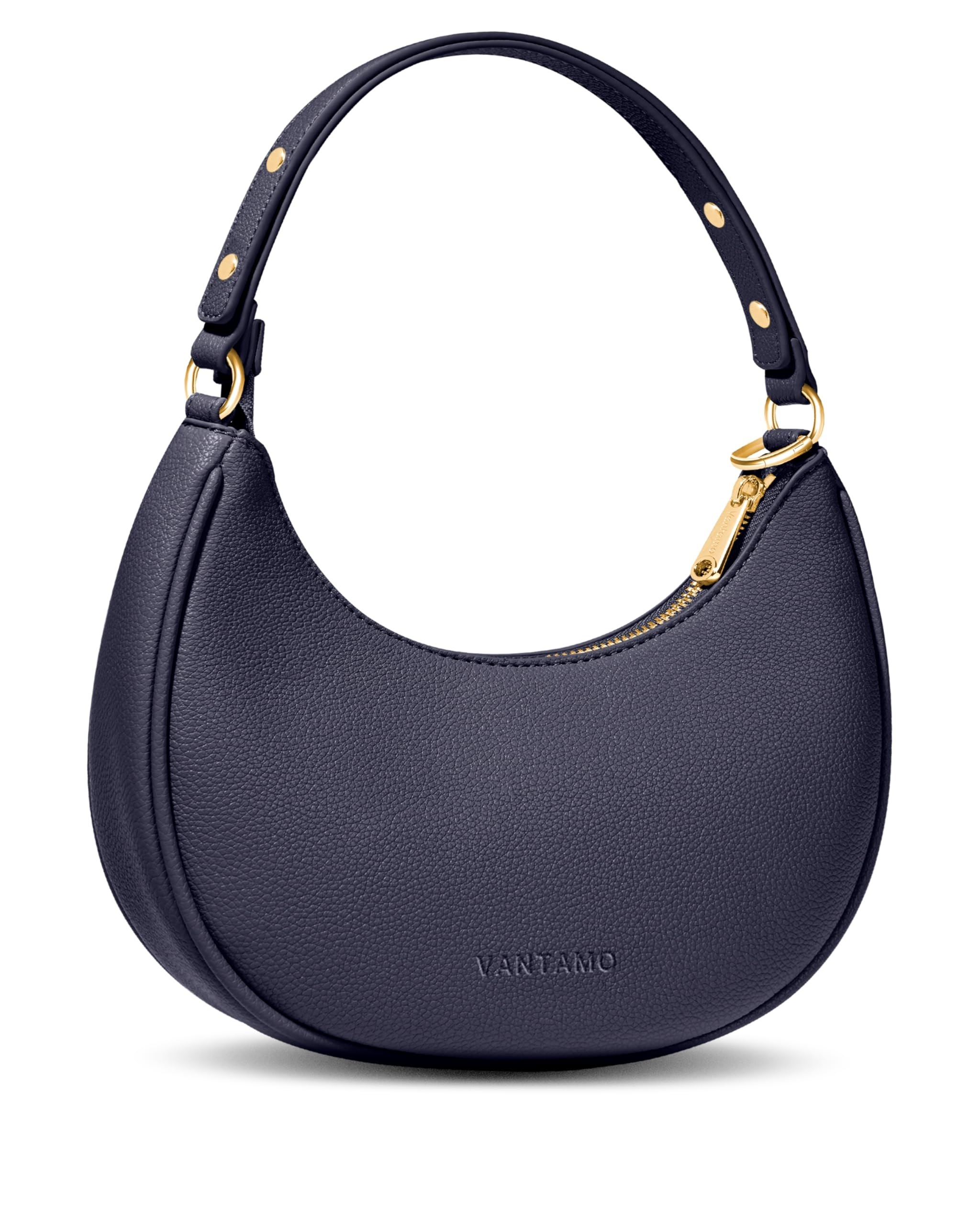 Shoulder Bag Classical Women's Solid Color Faux Leather Shoulder Bag with Adjustable Strap, Fashion Shell Shape Crossbody Purse, Zip Closure, Unlined Interior, No-Wash, Multiple Colors
