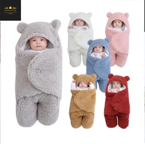 Crownstage Premium Soft Cotton Blend Baby Swaddle Blanket  Newborn to 6 Months  Unisex Wrap Sleeping Bag 13x28 Inches