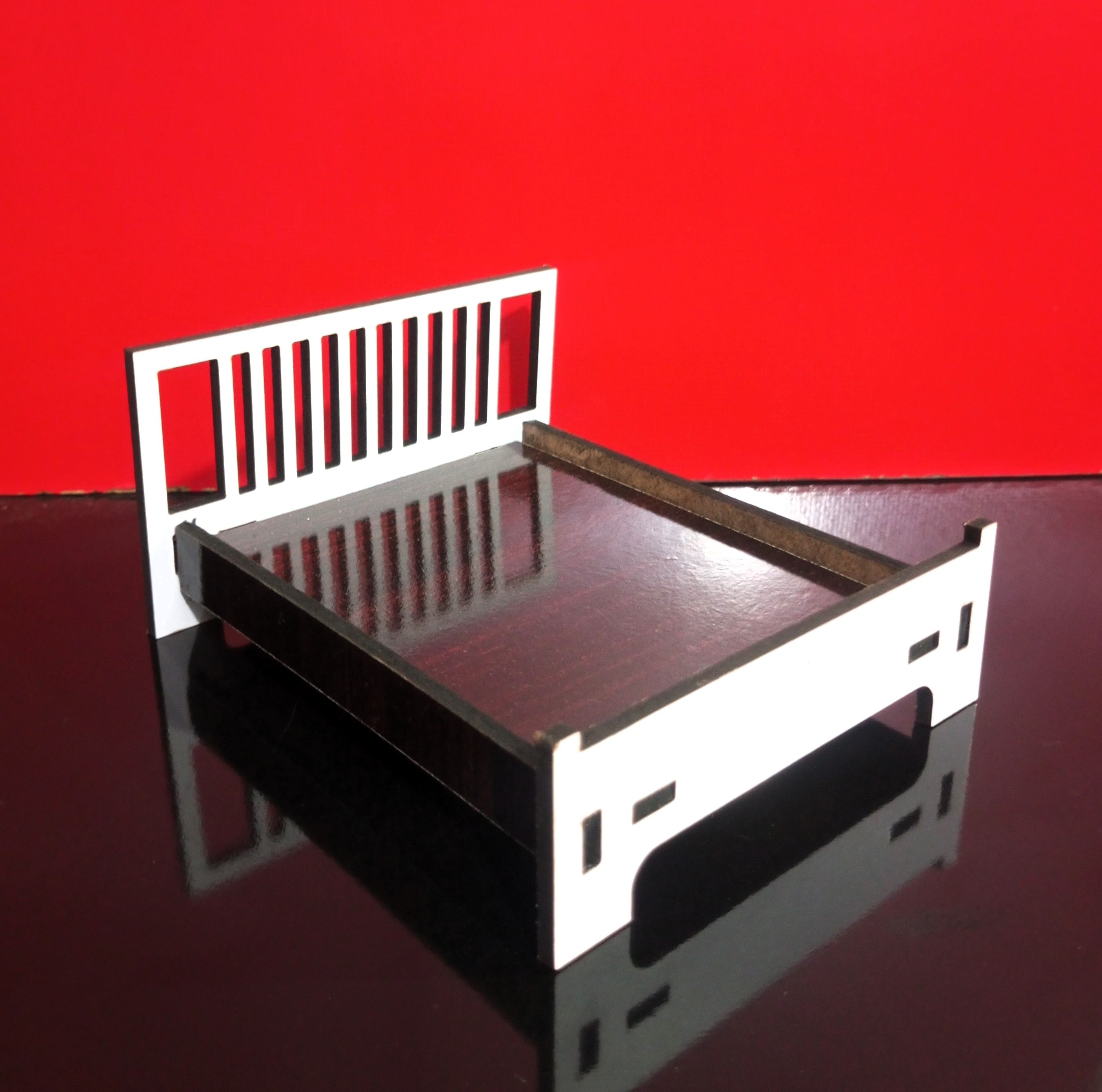 Doll House Miniature Bed | Doll House Furniture For Kids | Wooden Doll Miniature Bed | Beautiful Doll Bed For Girls
