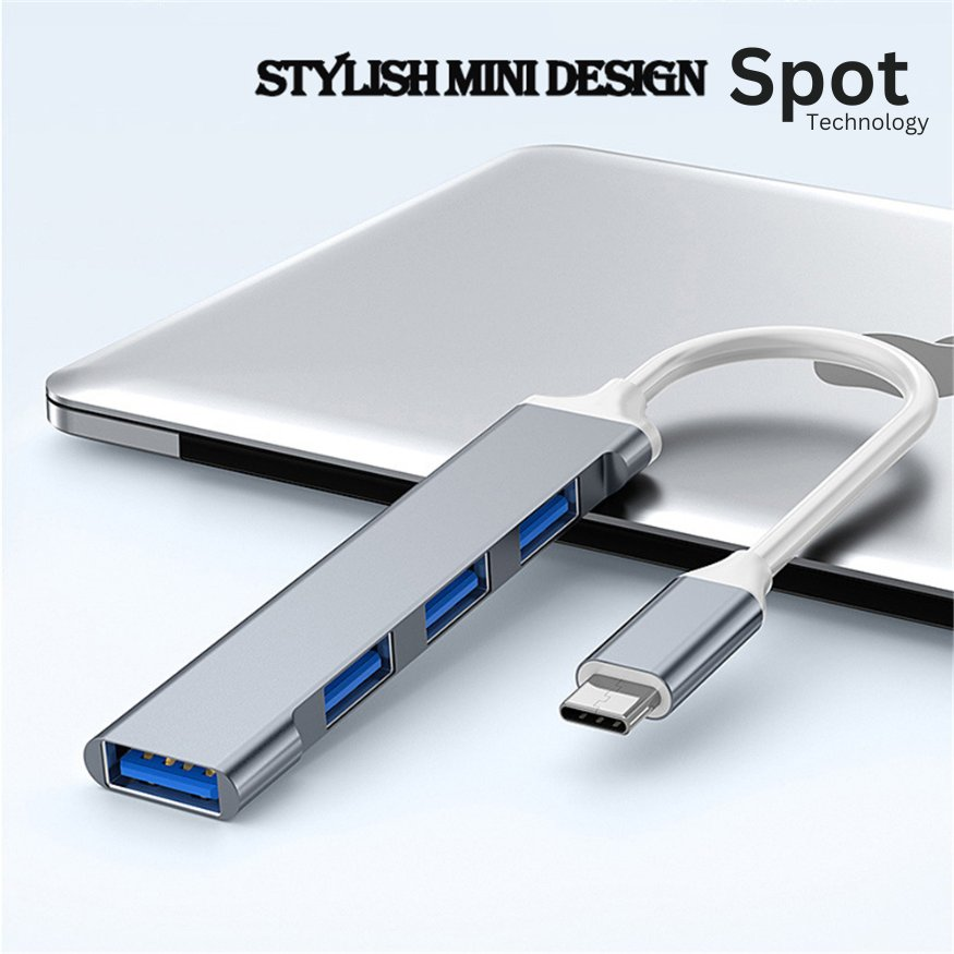 Type C / A HUB 3.0 Metal Type C 4 Port Multi Splitter Adapter For laptop Phone Tablet & Computer | Type C 3.1 To USB HUB 4 PORT | Type C USB Hub | Type C to 4 USB A | 4 in 1 USB3.1 |