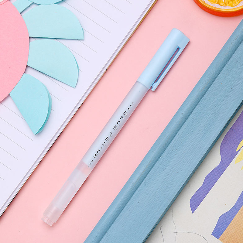 Solid Glue Stick Pen Shape Candy Color Quick-drying High Viscosity