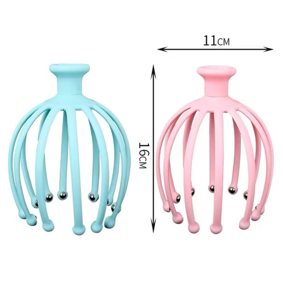 Head Massager Neck Massage Octopus Scalp Stress Relax Body Healing
