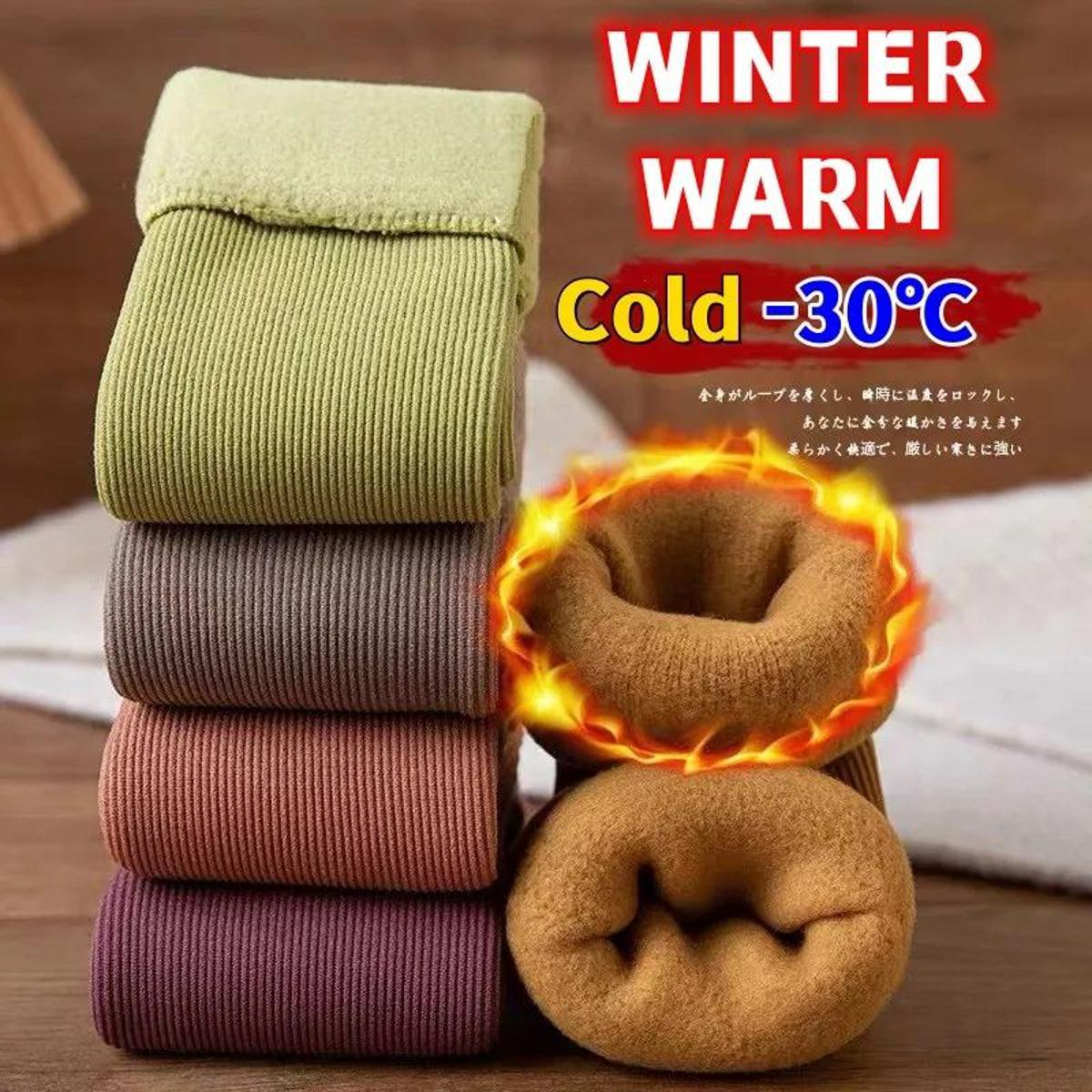 5 Pair Women Men Winter Warm Thicken Tharmal Wool Chashmare Cute Snow Sock Velvet Soft Boot Socks.