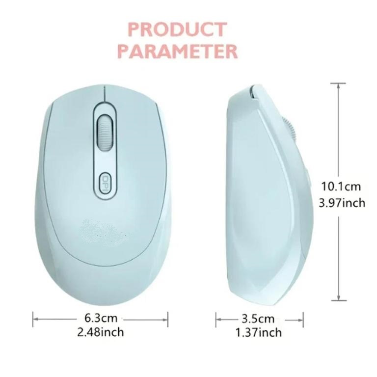 【Premium】 Rechargeable Dual Mode Wireless Mouse (Bluetooth + 2.4G) for Laptop, PC, Ma.cBook, Smart TV Gaming & Office ~ Ergonomic Lightweight Design Mice with Silent Click Buttons & 1600 DPI Control