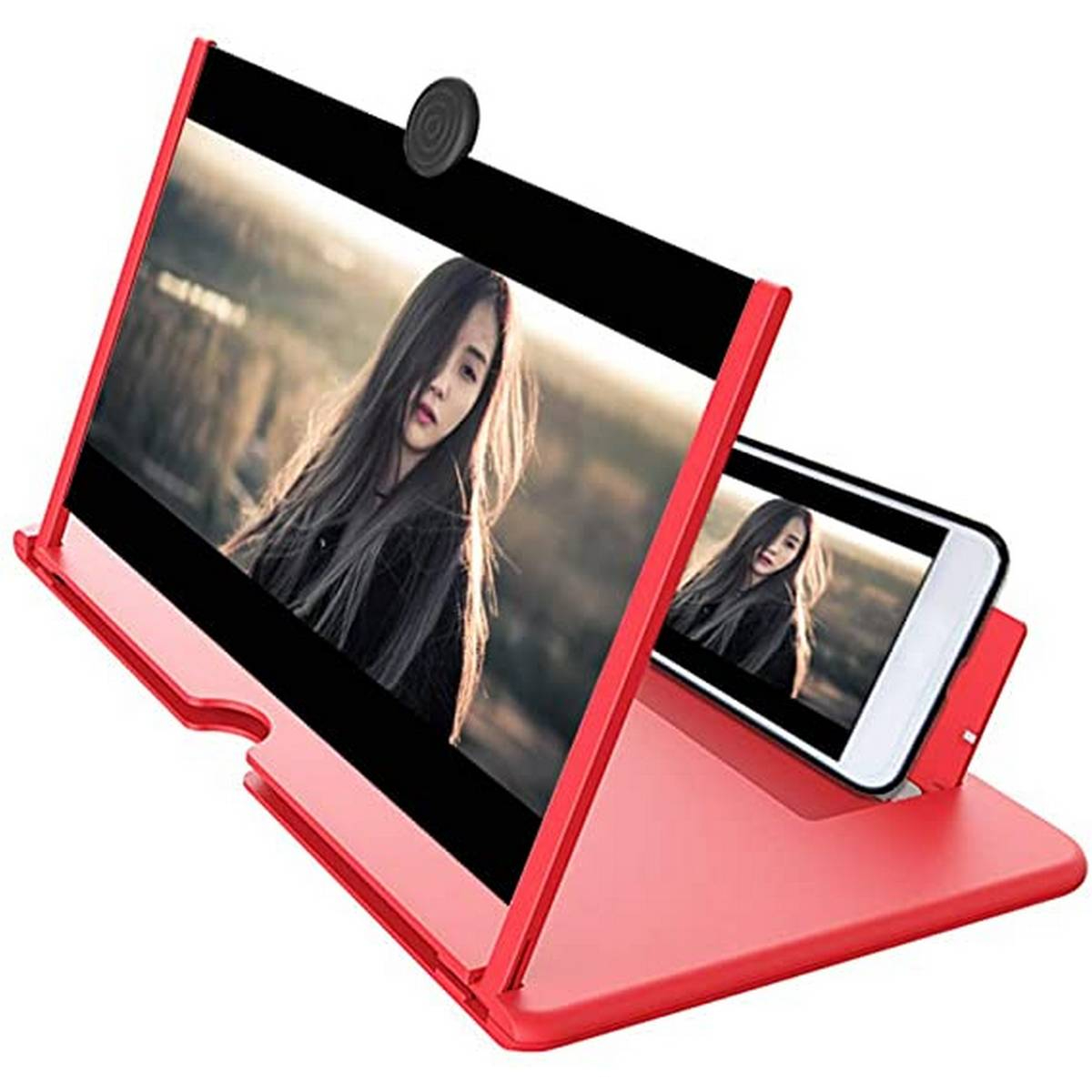 F3 Mobile Screen Magnifier 3D Enlarged Display Stand for Smartphones Eyes Protection HD Video Amplifier Foldable Phone Holder Stand Movie Screen Expander for Home Theater Bedroom Office Gift for Family Friends