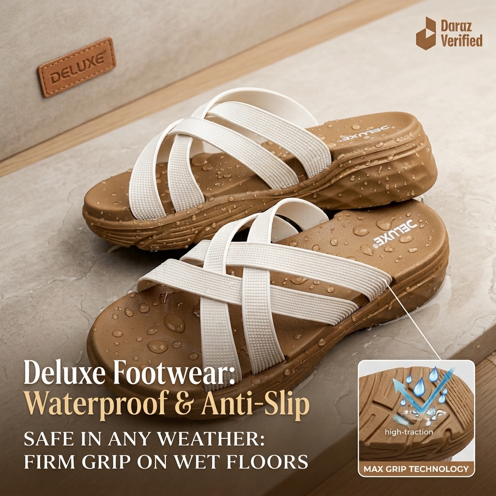 Deluxe Women Elegant White House Slippers Comfortable Indoor Flip Flops with Elastic Straps