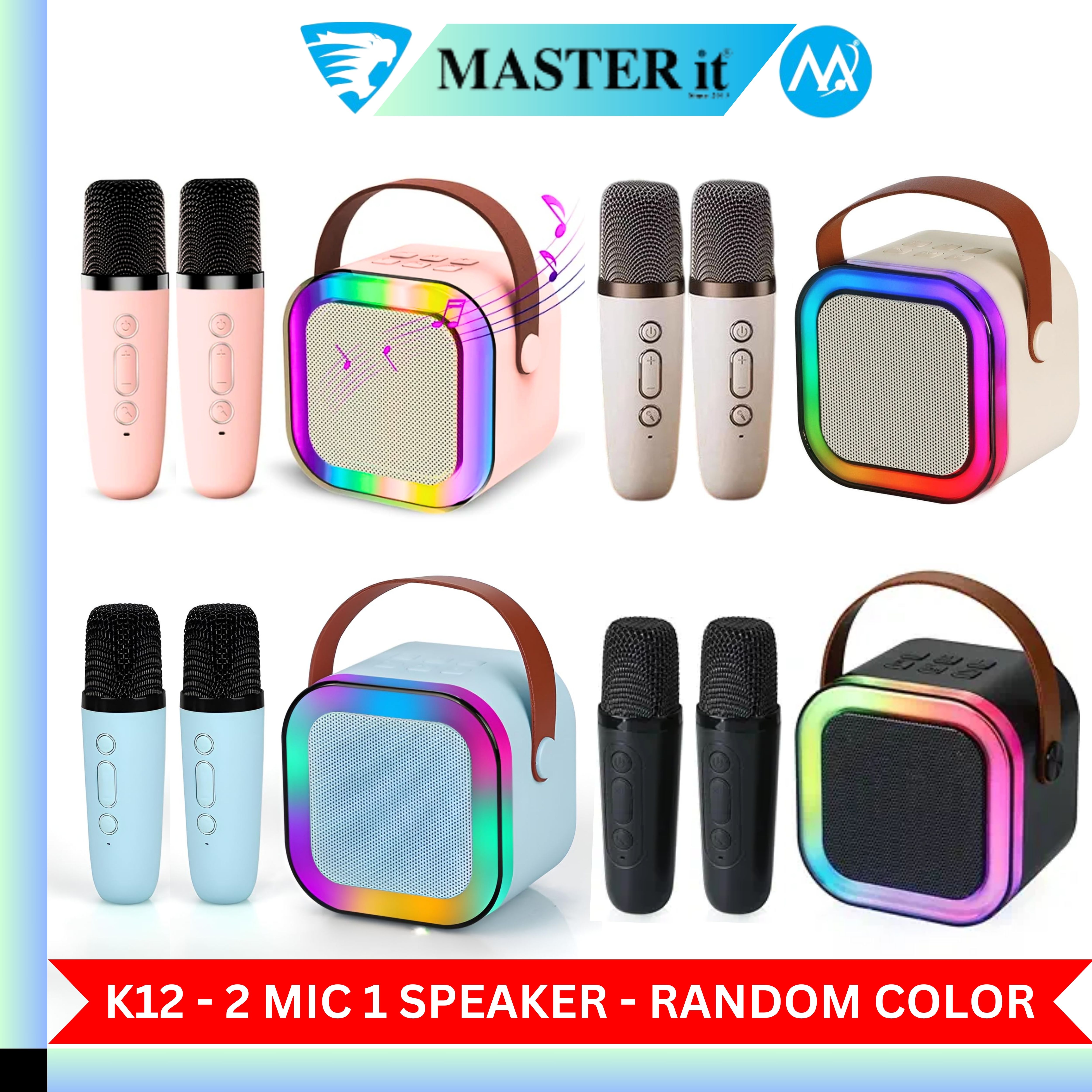 K12 Karaoke Machine Portable Bluetooth 5.3 PA Speaker With 1 - 2 ...