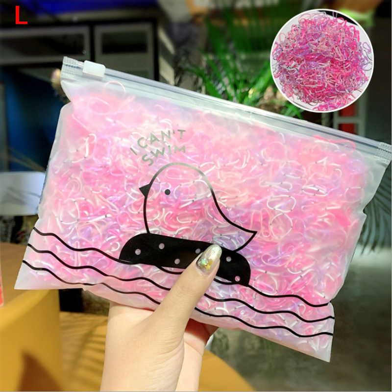 1000Pcs Children Hair Bands Girls Women Colorful Elastic Band Hair Rope