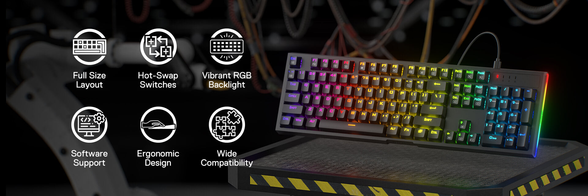 Redragon K670 ARGO Wired Mechanical Gaming Keyboard with Side RGB Panel Red Silent Switches Hot Swappable 14 5cb48f33f8242bb9594abe6be22bfad2