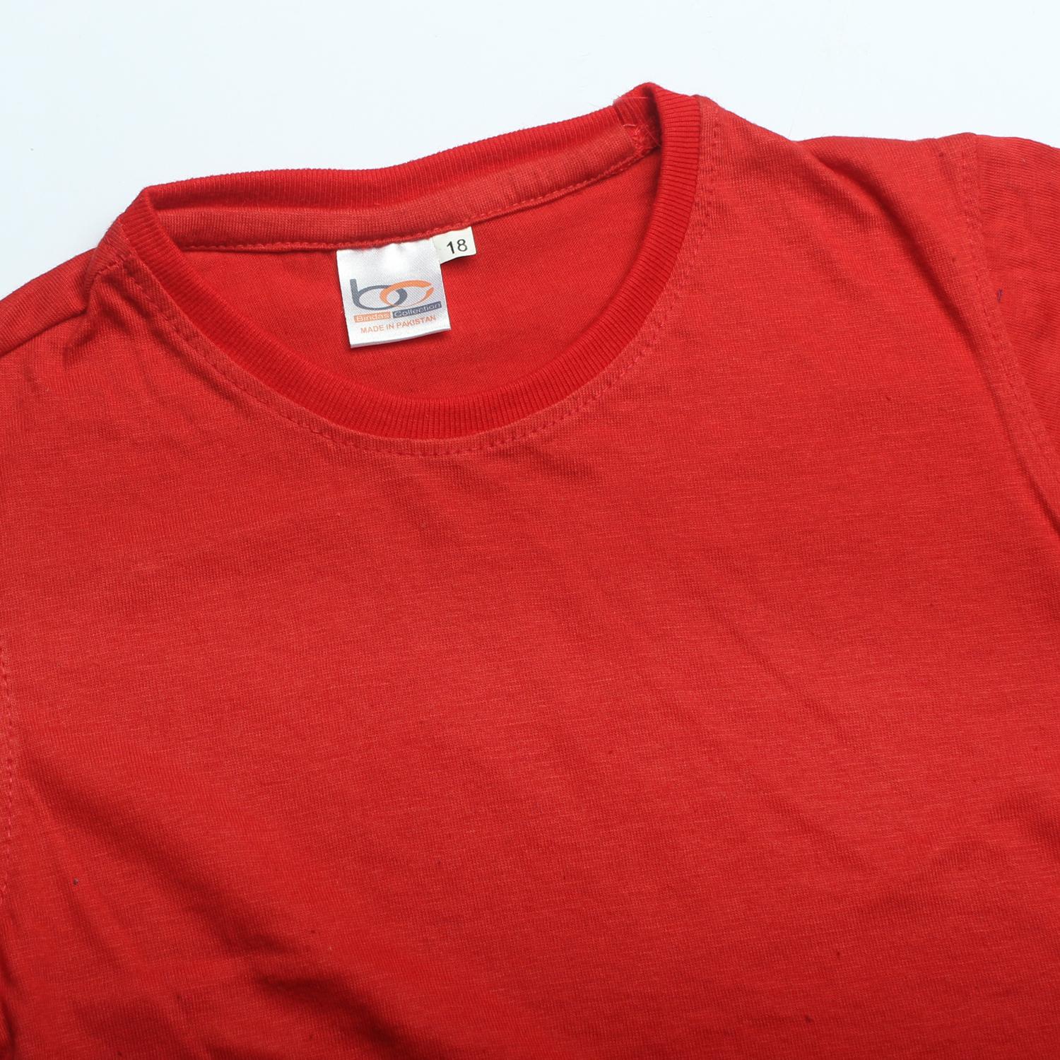 Bindas Collection 1 PC Round Neck Best Fabric Plain Tshirt For Boys / Kids