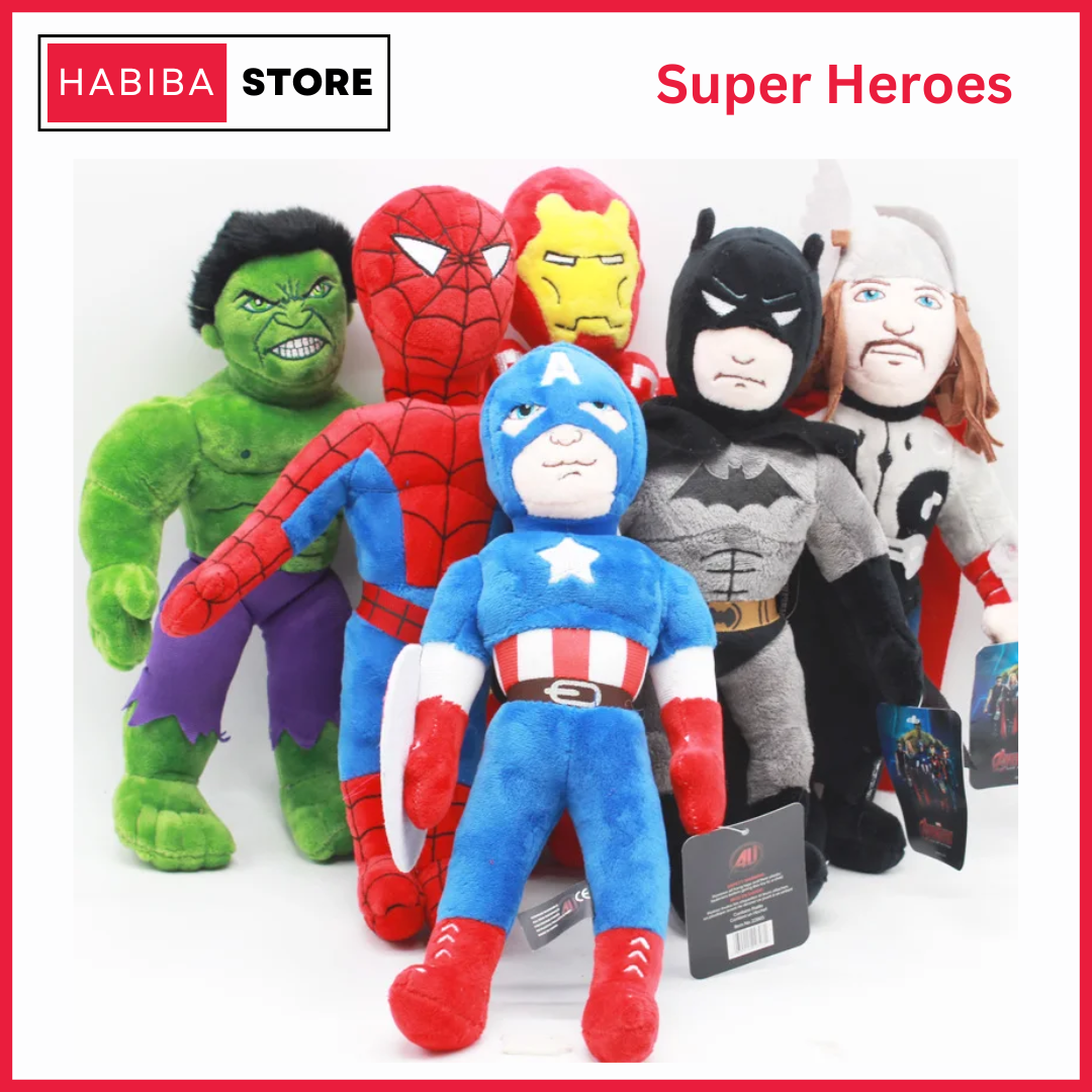 Super Heroes Soft Toy for Kids – Cute Soft Stuffed Superhero Plush Doll, Soft Marvel Character Toy Gift for Boys & Girls