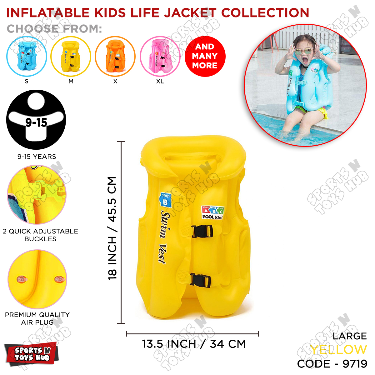 Flotation Vest Academy Infant Life Vest Swimming Vest For Ages 3-6