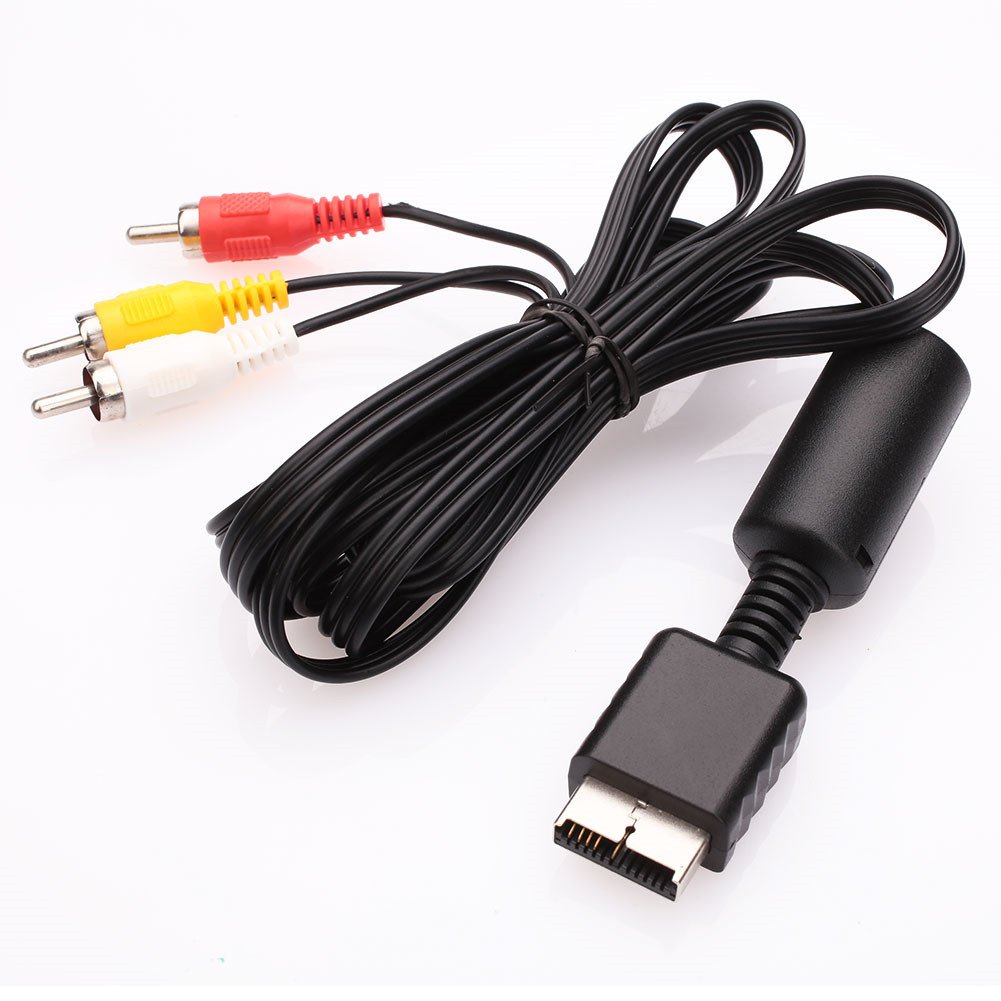 AV Cable for PS2 & PS3 – RCA Audio Video Cord for Sony PlayStation