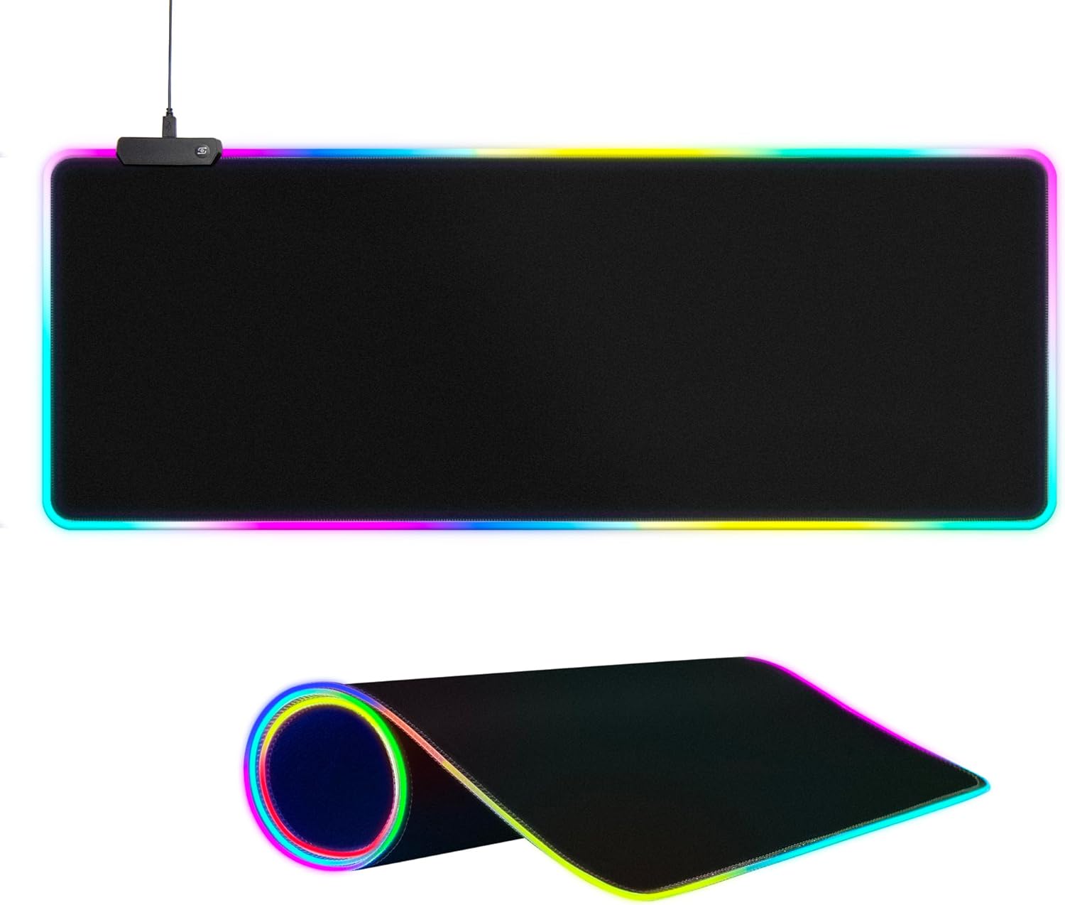 RGB Gaming Mouse pad Black Print RGB XL Gaming Mousepad With 15