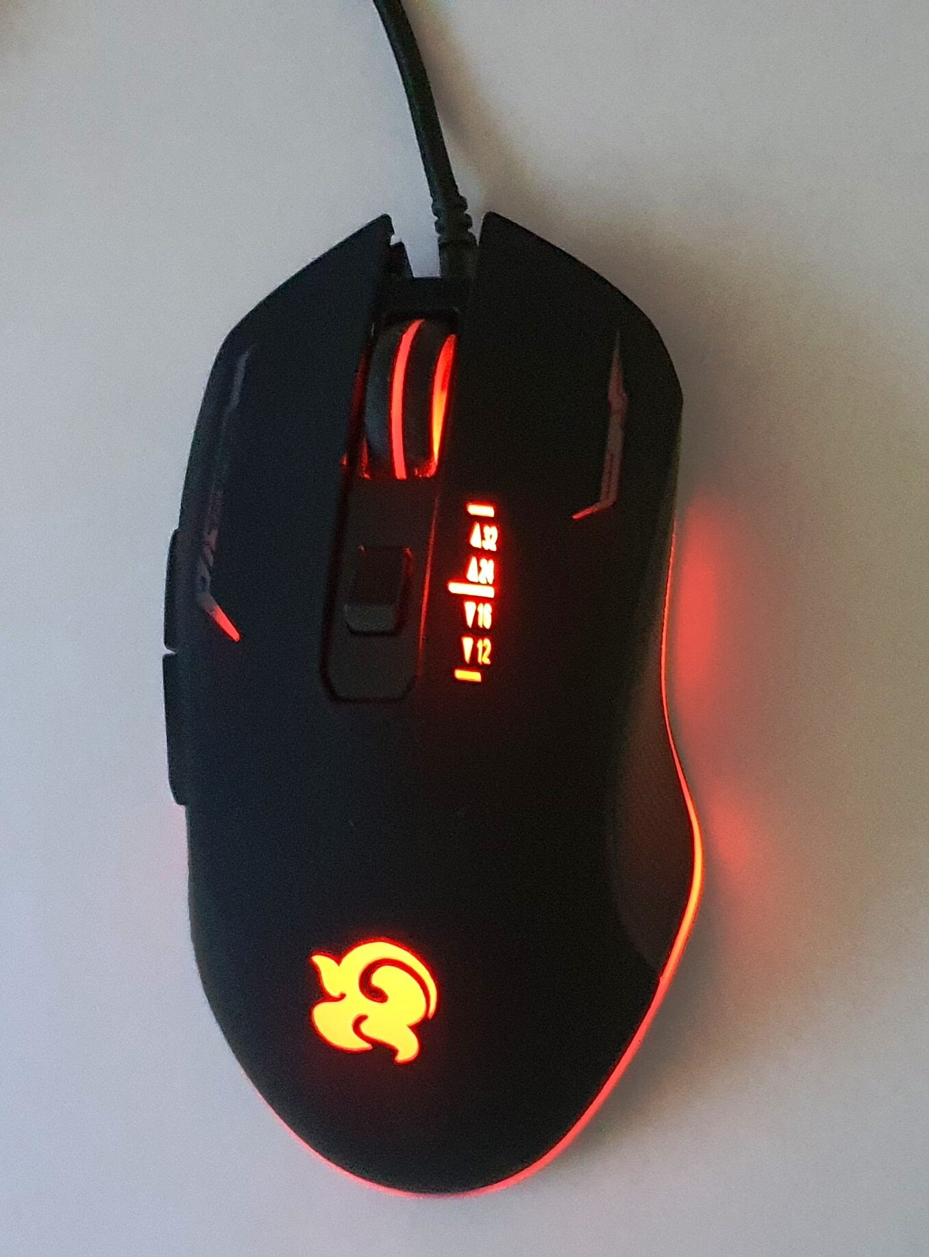 Inner Setting T9 USB Wired Gaming Mouse | 3600DPI Adjustable High Sensitivity Optical Computer Accessories | 6 Buttons Programmable LED Backlit Lighting Ergonomic Desktop Laptop Gamer Peripheral Professional Silent Click High-Precision Tracking-Black