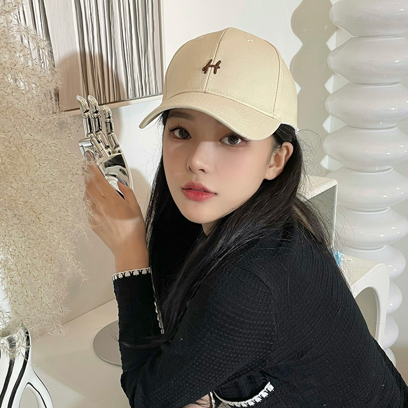 Beige summer baseball cap women's big 