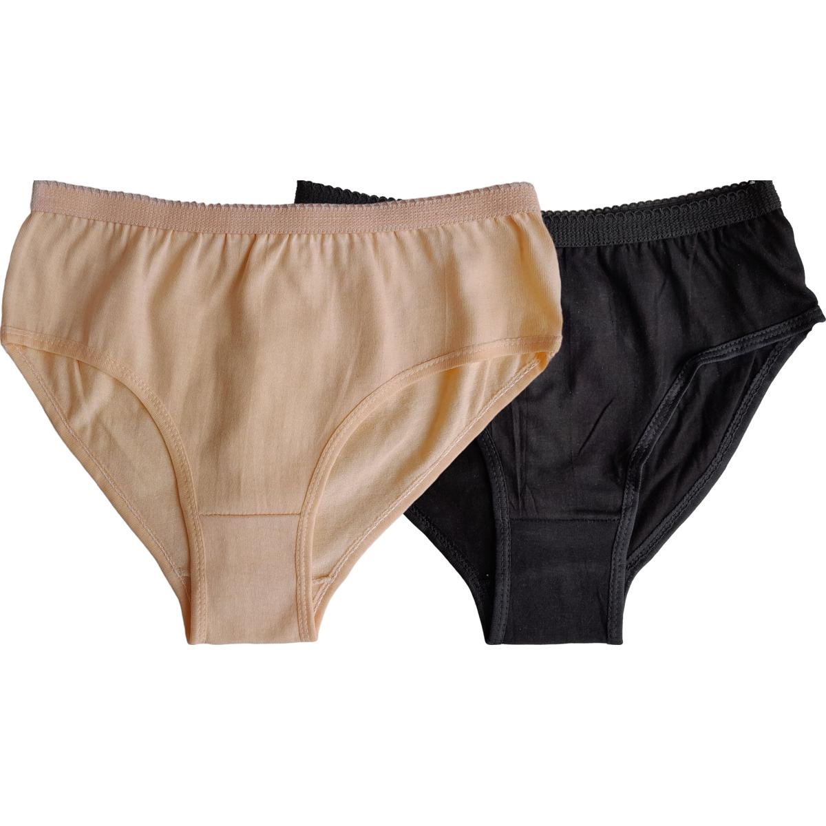 Single Jersey Panty for Women & Girls – Soft & Stretchable Comfortable Underwear – M, L, XL & XXL – Skin & Black Colors