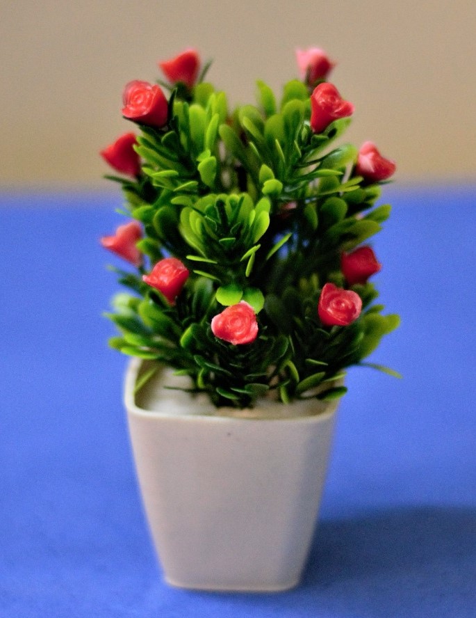Artificial Flowers With Vase Plastic Plant For Decoration Home And