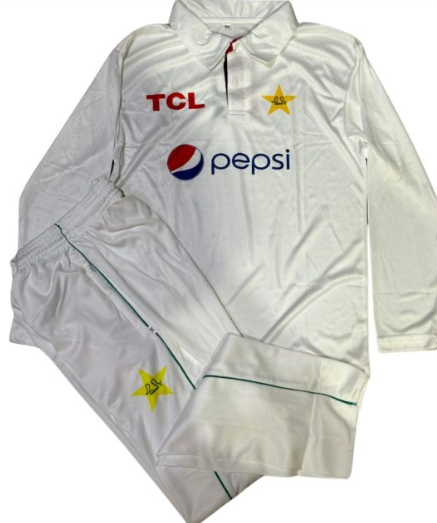 pakistan Team Test Cricket Kit T shirt and Trouser For Boys  Test match cricket kit Pakistan cricket jersey