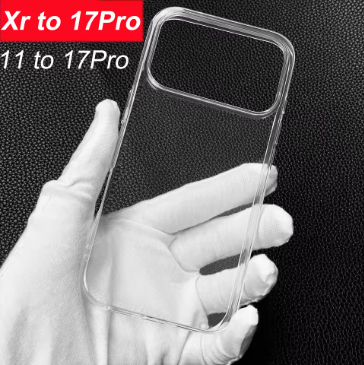 XR to 17PRO Transparent Back Cover TP Pouch 1